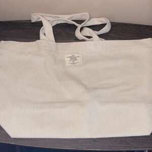 SEZANE- Ivory corduroy tote